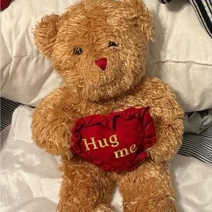 Brown Teddy Bear with Red Heart Plush Toy